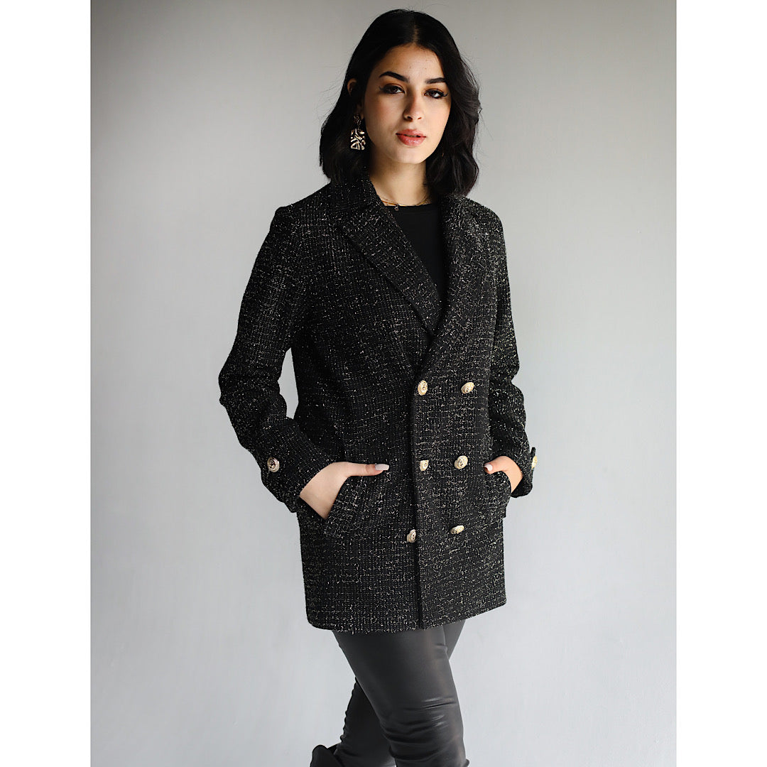 Tweed Double Breasted Blazer main image 0