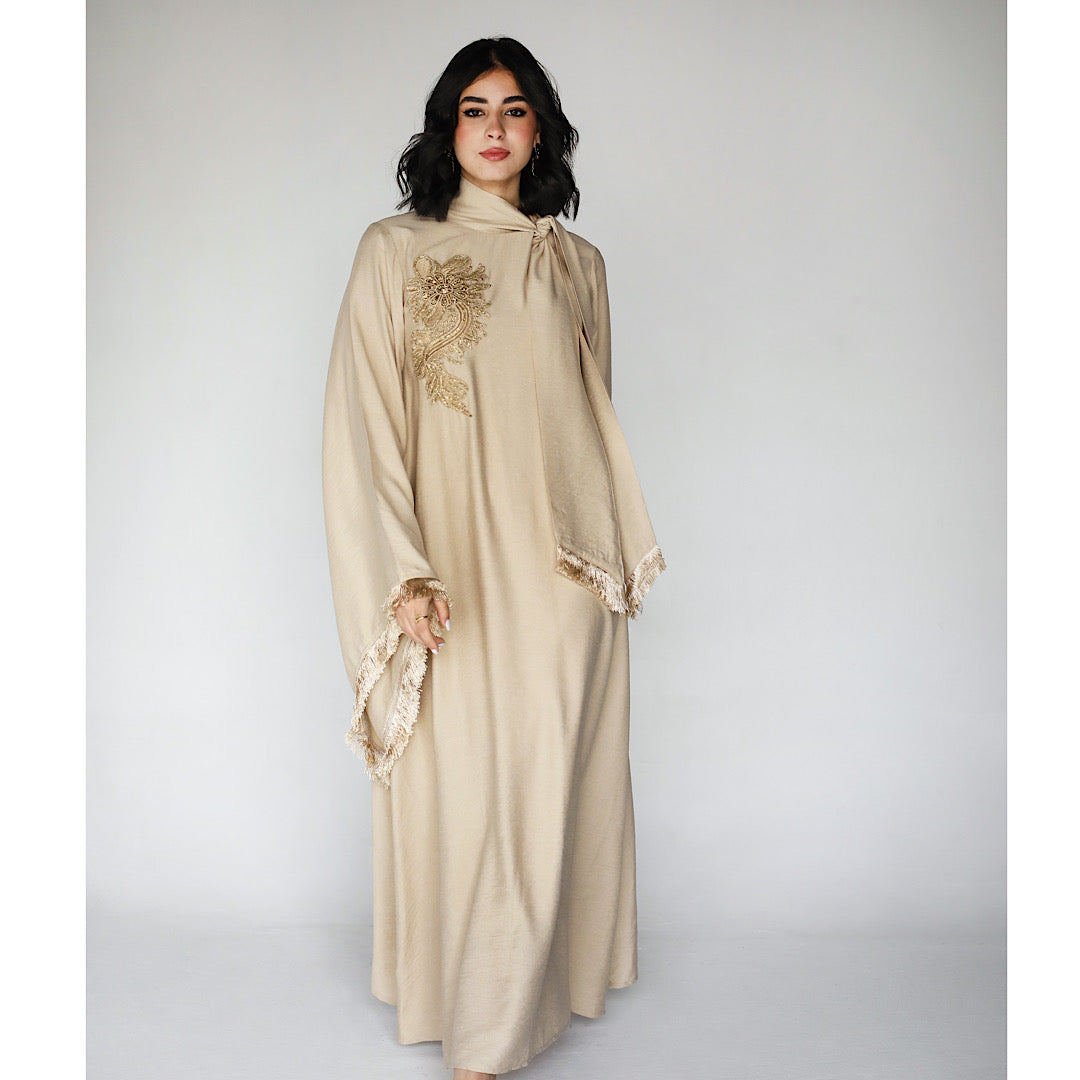 Linen embroidered kaftan dress The Gallery