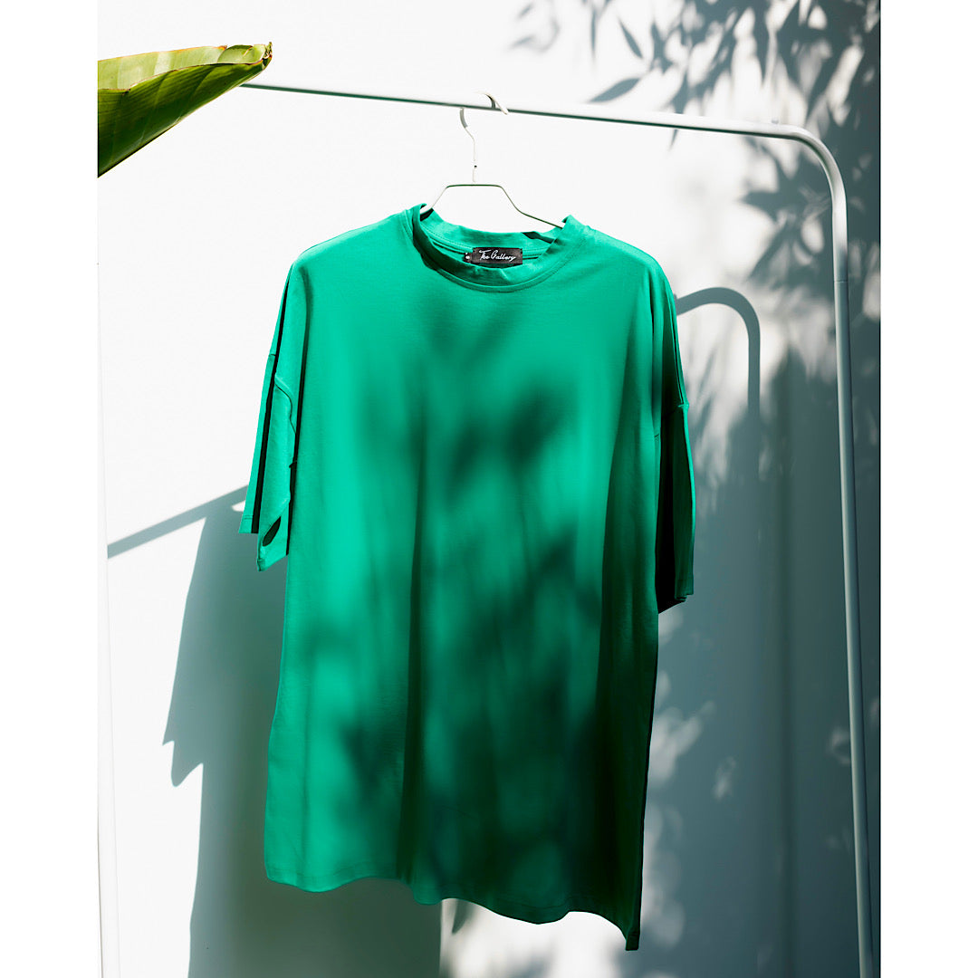 About:blank | Epsom Green Boxy Oversized T-Shirt M