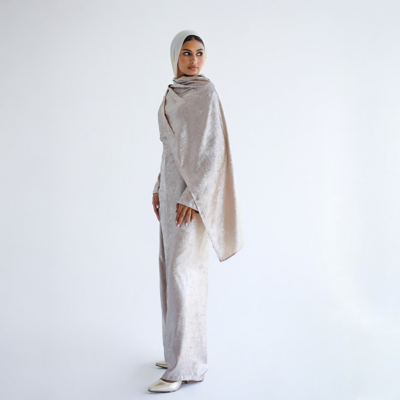 Silver shimmering set