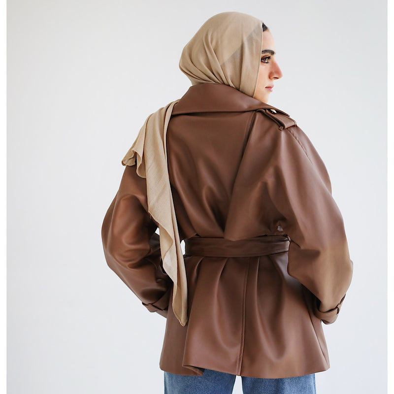 Brown double breasted jacket