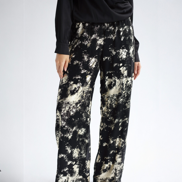 Two tone chiffon pants