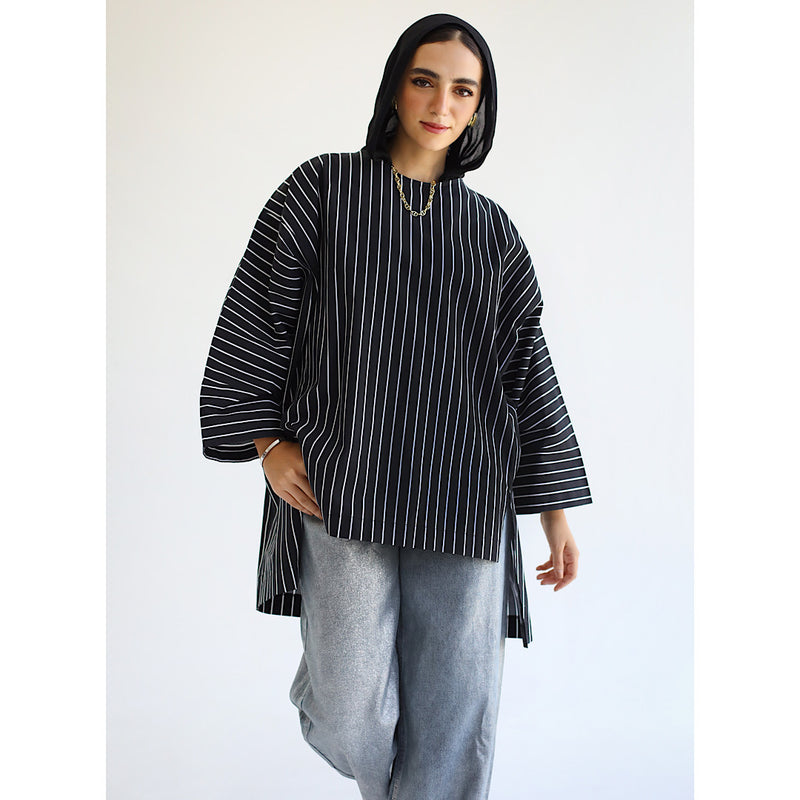 Pinstripe oversized top