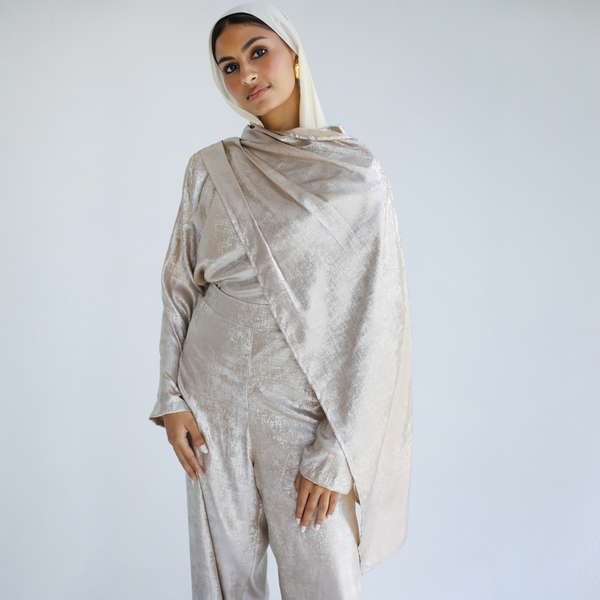 Silver shimmering set