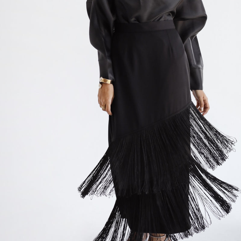 Tassel layered skirt