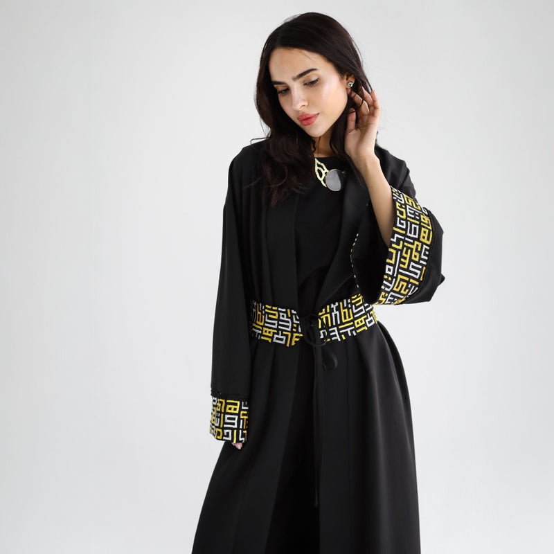 Kufic belted waist kaftan