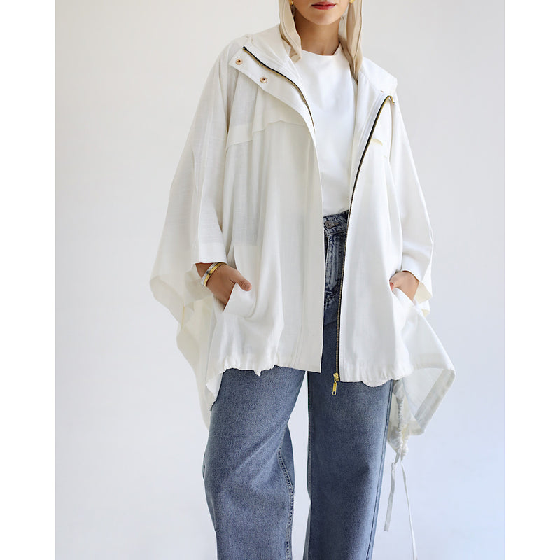 Linen wide oversized jacket