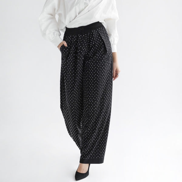 Gabardine embellished pants