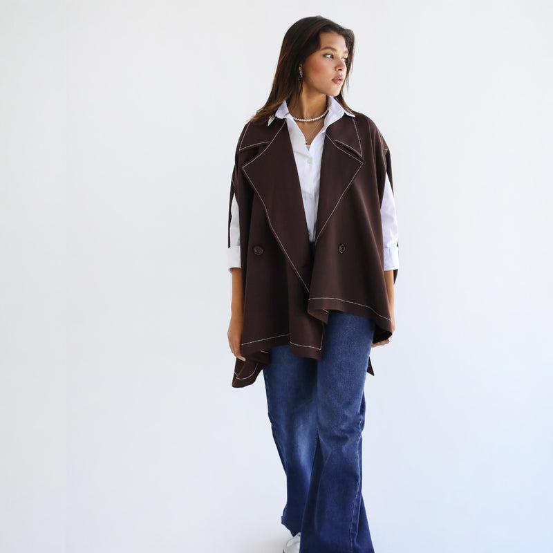 Loose double breasted vest