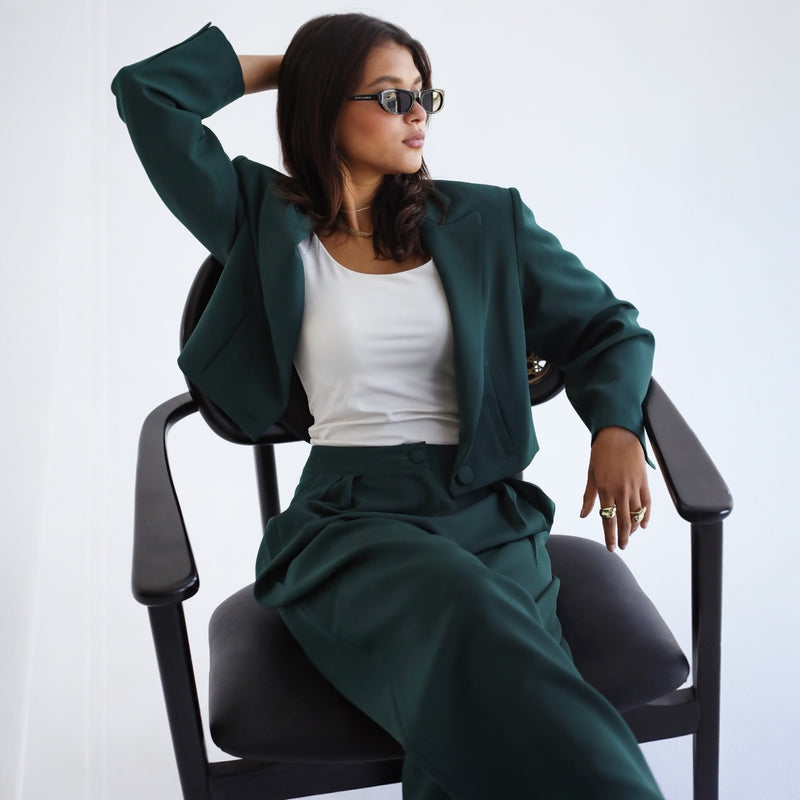 Dark green jacket & pants set