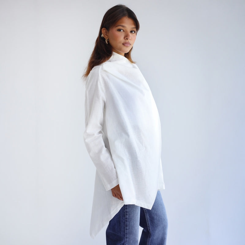 Off white linen blouse
