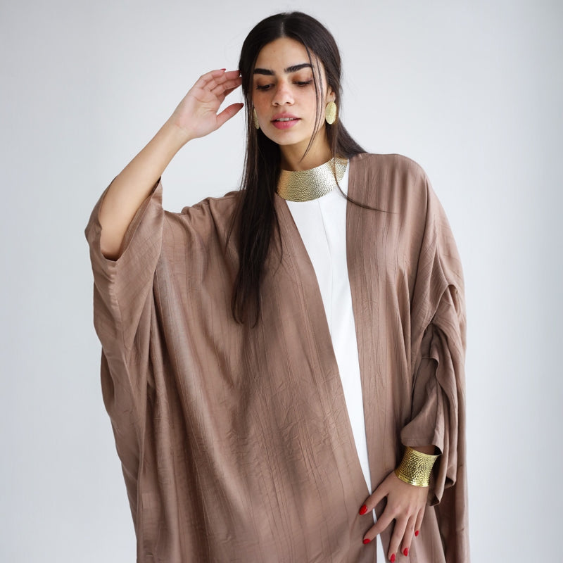 Ruched sleeve abya