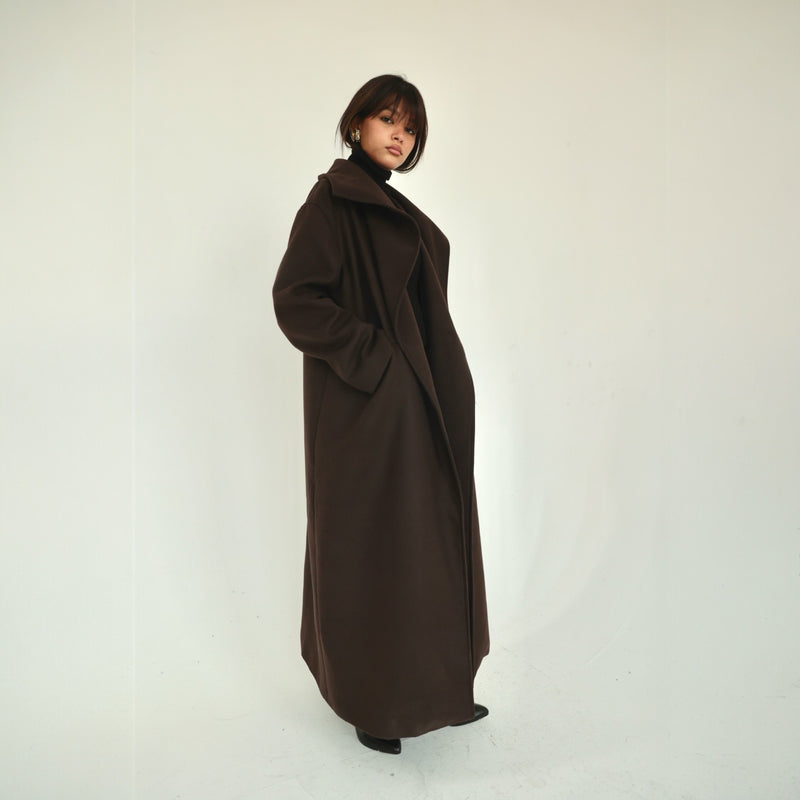 Dark brown long cardigan