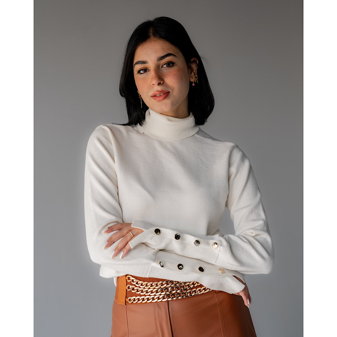 Women Autumn Turtleneck Soft Wool Solid Sweater