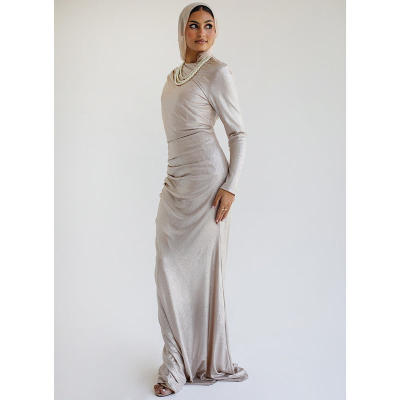 Champagne metallic dress