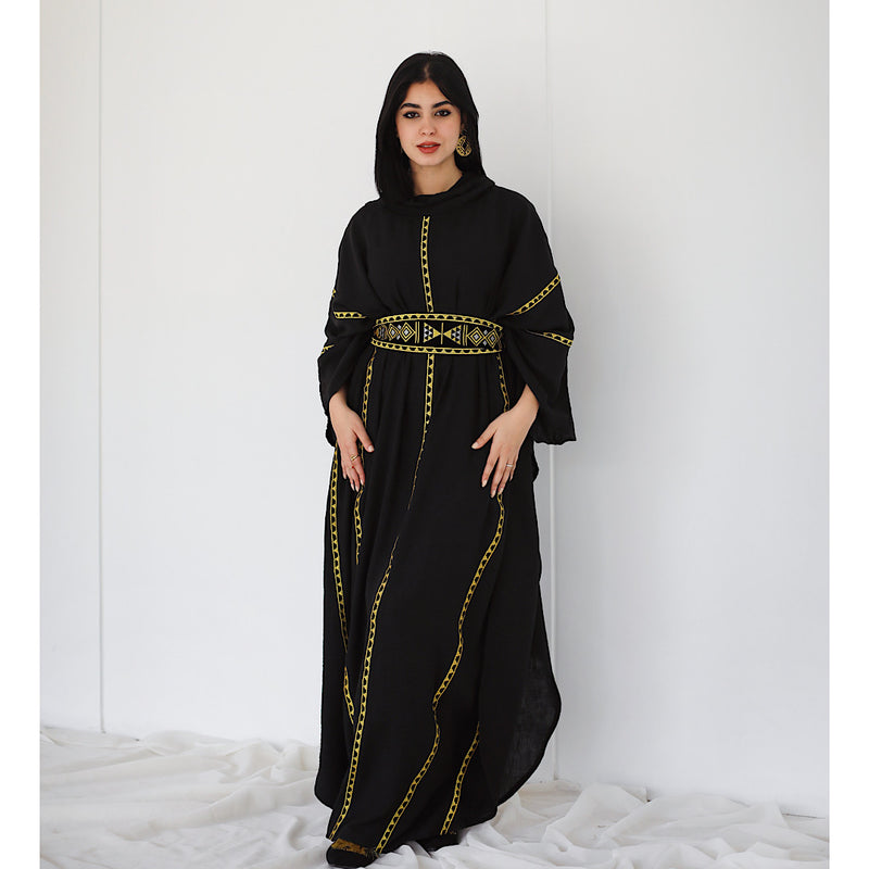 Bedouin linen blend kaftan dress The Gallery Bedouin linen blend kaftan dress The Gallery