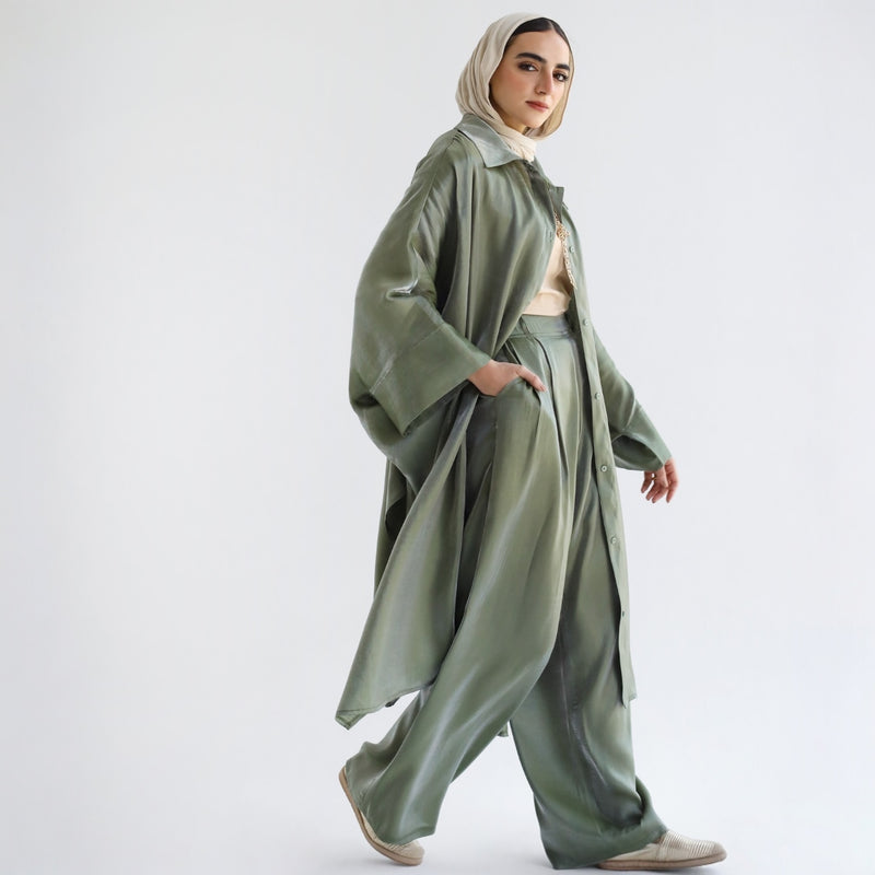 Shimmering long blouse set