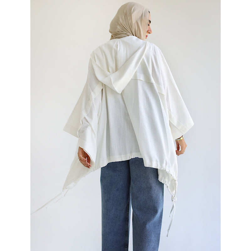 Linen wide oversized jacket