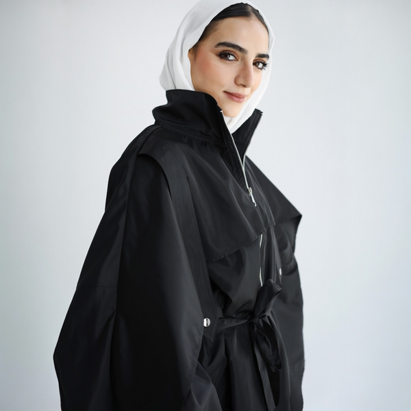 Zipped waterproof poncho