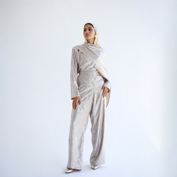 Silver shimmering set