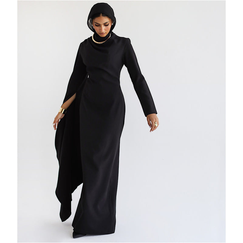 Black wide sleeve dress