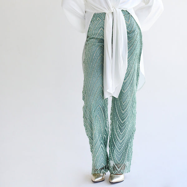 Pistage embellished tulle pants