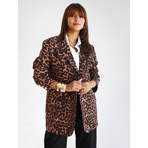 Leopard print blazer