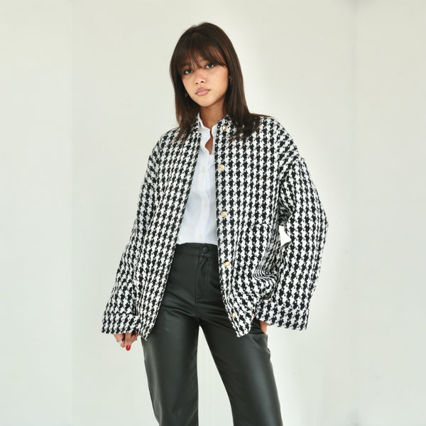 Houndstooth tweed jacket