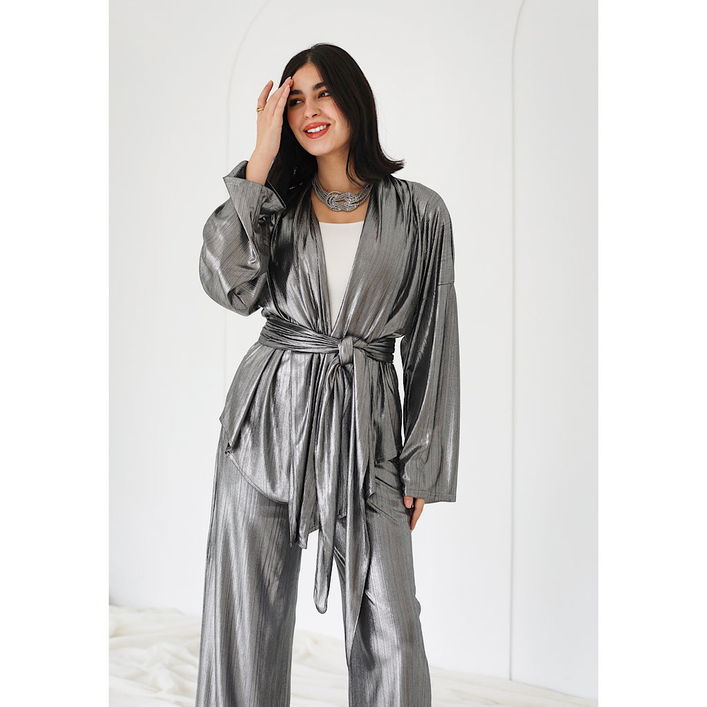 Silver metallic co-ord set