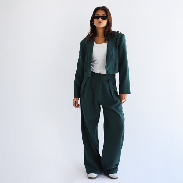 Dark green jacket & pants set