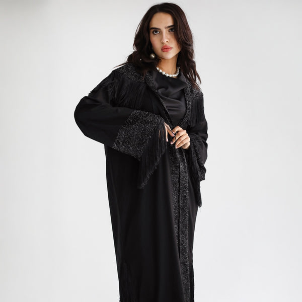 Glittering black kaftan