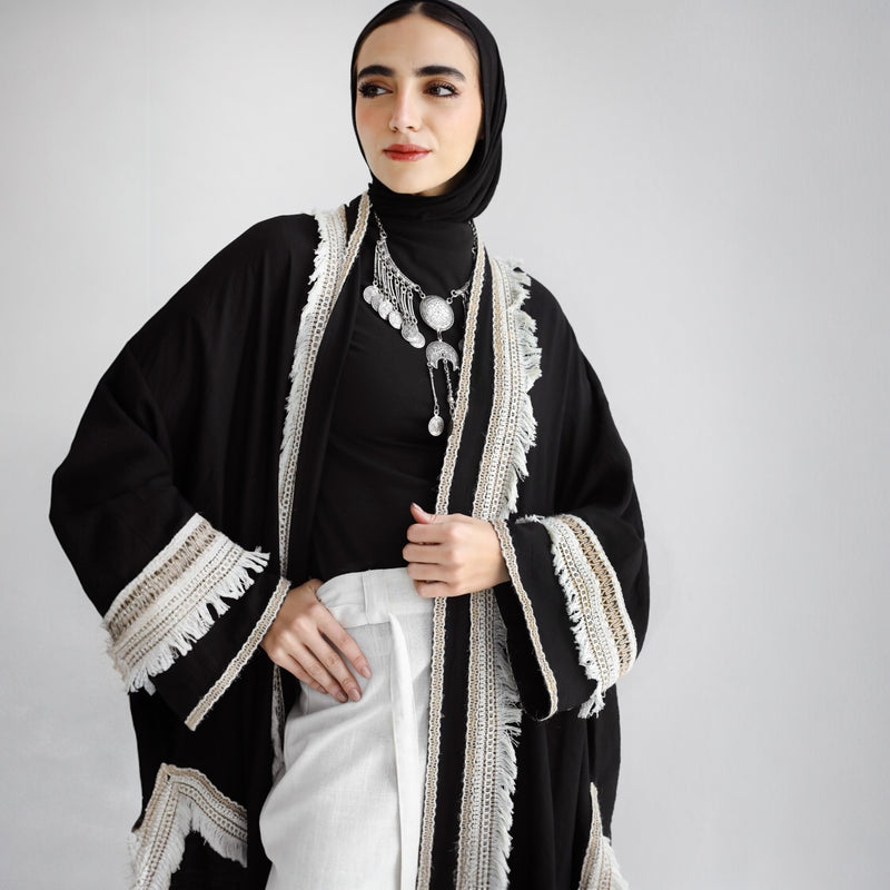 Koresha embroidered cardigan kaftan