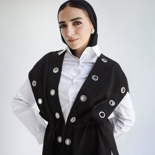 Metal rings black vest