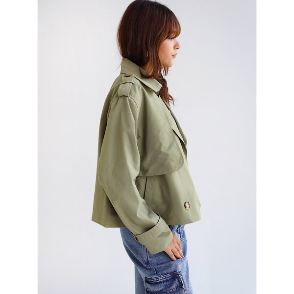 Olive boxy fit jacket