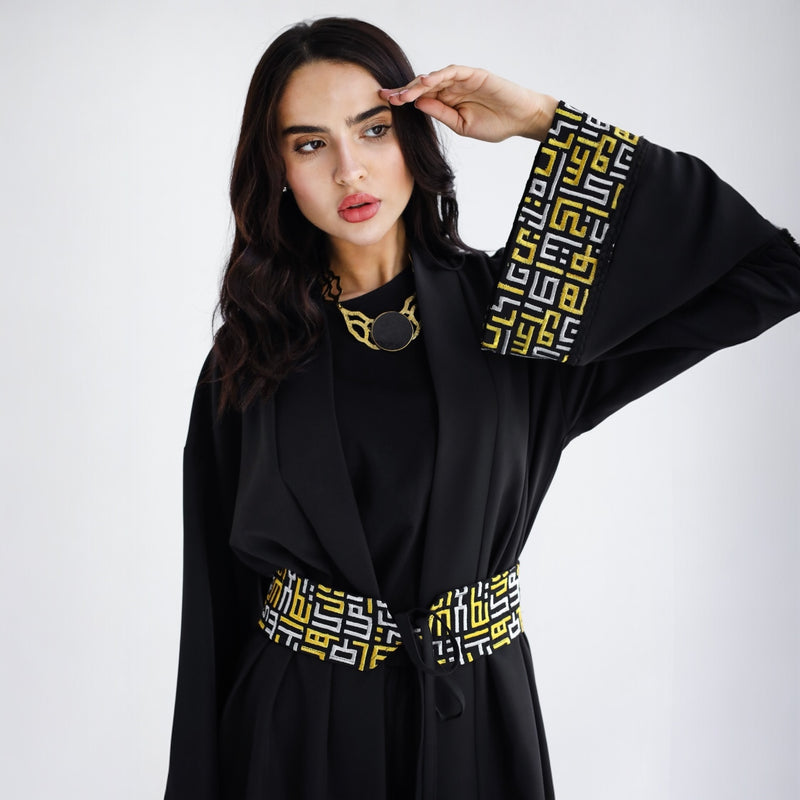 Kufic belted waist kaftan