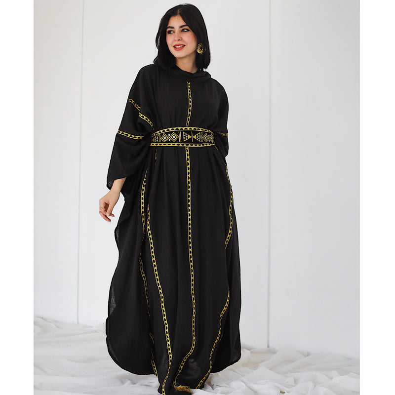 Bedouin linen blend kaftan dress The Gallery Bedouin linen blend kaftan dress The Gallery