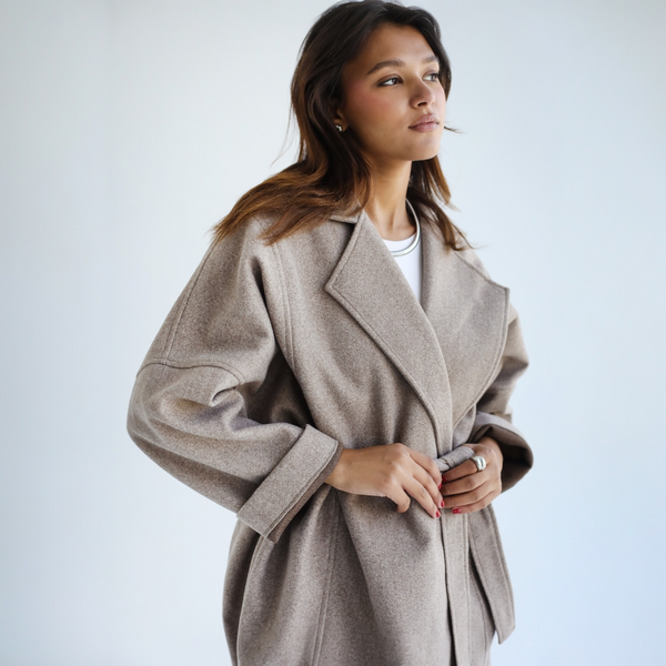 Beige oversized jacket