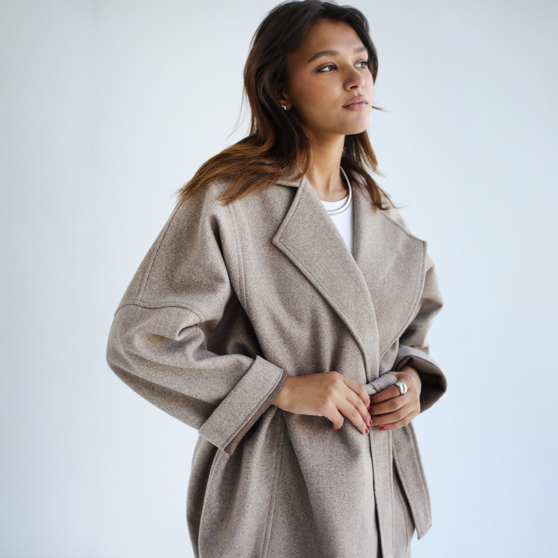 Beige oversized jacket