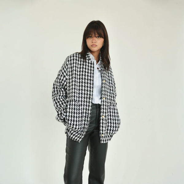 Houndstooth tweed jacket