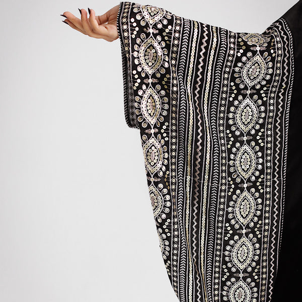 Embellished wide sleeve kaftan