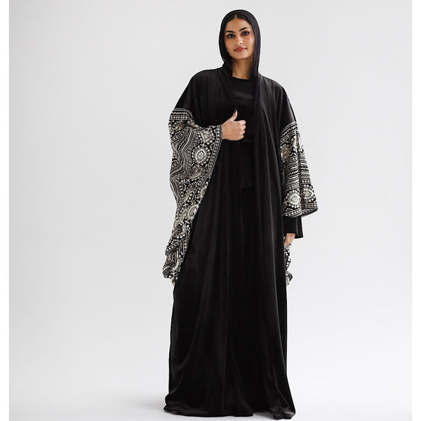 Embellished wide sleeve kaftan