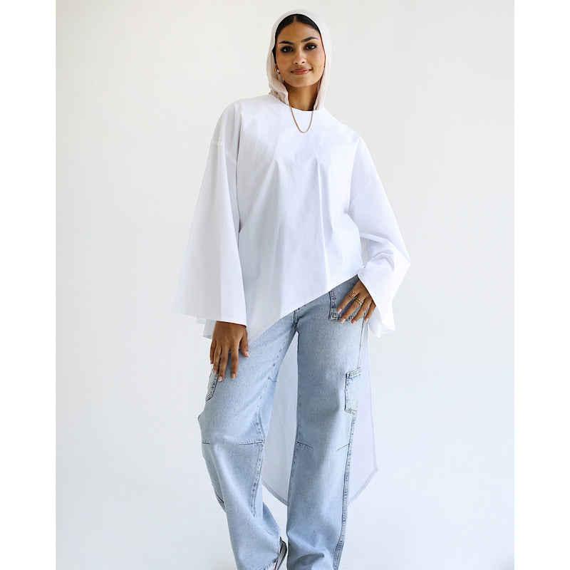 White assymetric top