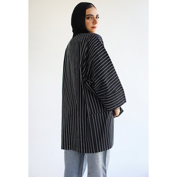 Pinstripe oversized top