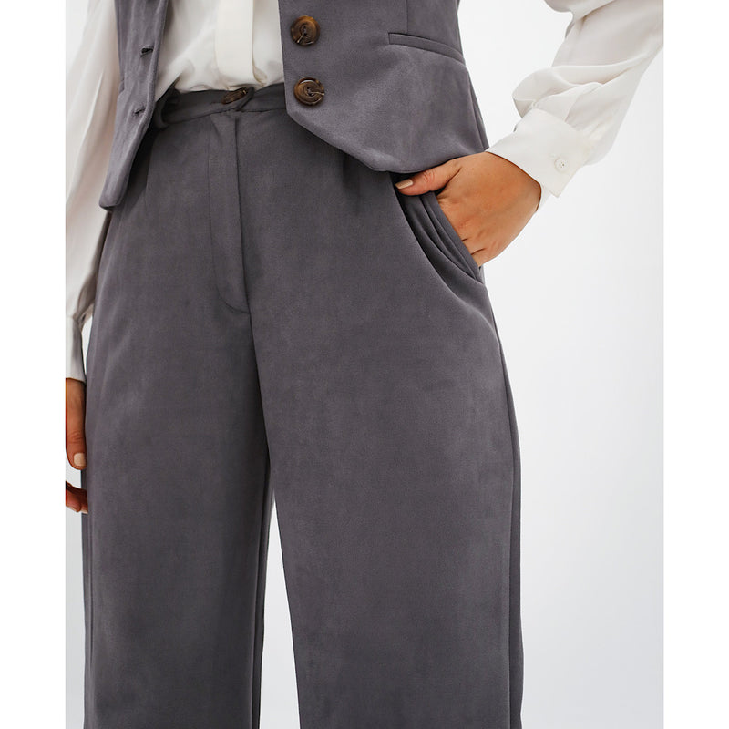 Suede waistcoat suit