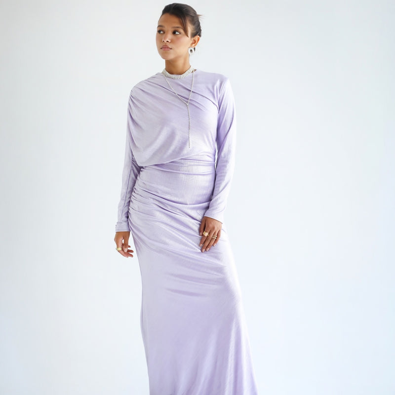Light purple metallic dress