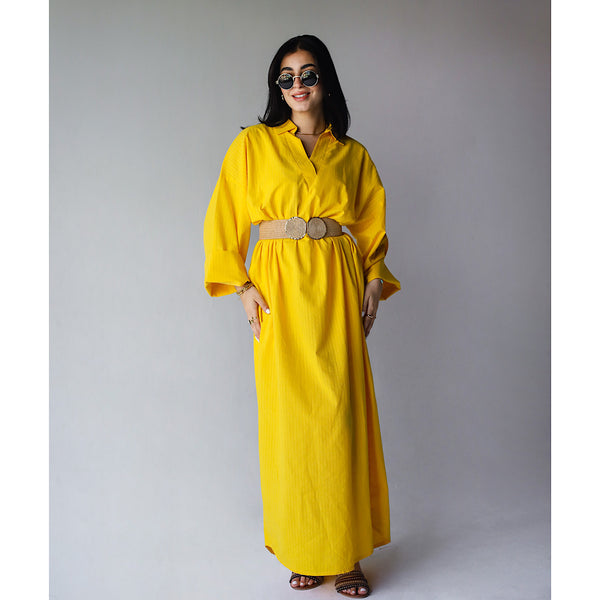 Yellow oversized dress