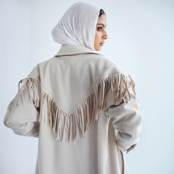 Beige fringed shirt