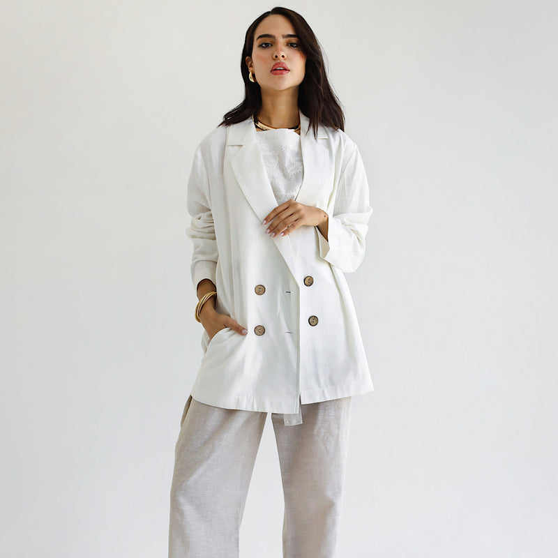 Loose linen blazer