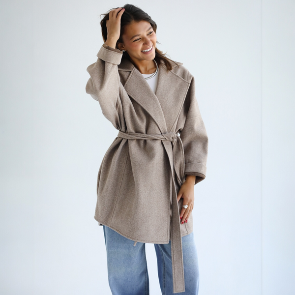 Beige oversized jacket