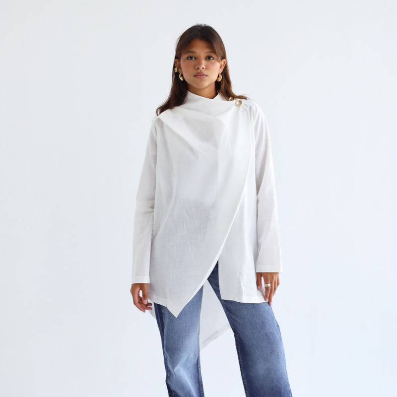 Off white linen blouse